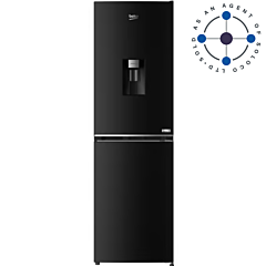 Beko CNE4581DVB Freestanding Total No Frost Fridge Freezer with Water Dispenser - Black