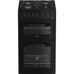 Hotpoint Hotpoint HTG5GCB Freestanding 50cm Gas Cooker - Black