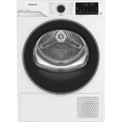 Hotpoint CHD84MWBSUK Fabric Care Freestanding 8kg Heat Pump Tumble Dryer with HomeWhiz