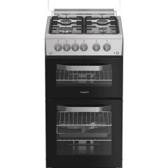 Hotpoint HDG5GCX Freestanding 50cm Gas Double Cooker - Inox