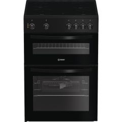 Indesit ITE6VMB Freestanding 60cm Electric Cooker with Ceramic Hob
