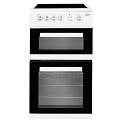 Beko KDVC563AKW 50cm Double Oven Electric Cooker - White