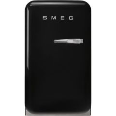 Smeg FAB5LBL5 40cm Small 50s Style Left Hand Hinged Minibar, Black