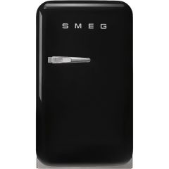 Smeg FAB5RBL5 40cm Small 50s Style Right Hand Hinged Minibar, Black