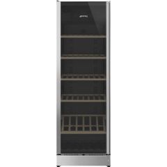 Smeg SCV115GS Freestanding Wine Cooler - Silver Glass