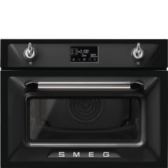 Smeg SO4902M1N 45cm Victoria Combi Microwave, Black