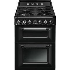 Smeg TR62BL 60cm Victoria Dual Fuel Cooker, Black