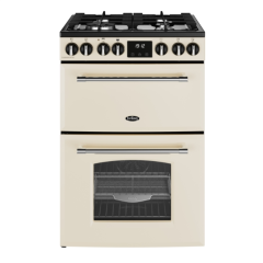 Belling MRA FARMHOUSE 60cm Dual Fuel Cooker with Double Oven - Cream