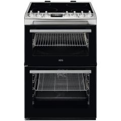 AEG CCX6740ACM Ceramic Electric Cooker with Double Oven