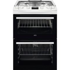 AEG CKX6540ACW Dual Fuel Cooker with Double Oven - White