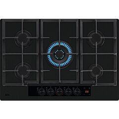 AEG HKB75341NL 75cm Gas on Glass Hob - Black Glass
