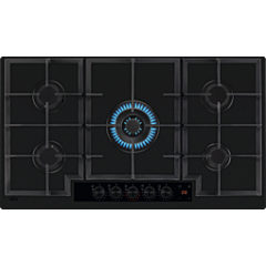 AEG HKB95341NL 90cm Gas on Glass Hob - Matt Black