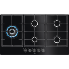 AEG HKB95820NB 6000 Gas on Glass Gas Hob