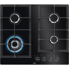 AEG HKB64420NB 6000 Gas on Glass Gas Hob
