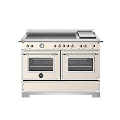 Bertazzoni HER125I2EAVT2 Heritage 120cm Range Cooker Twin Oven with Griddle Induction Ivory