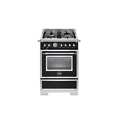 Bertazzoni HER64L1ENET2 Heritage 60cm Range Cooker Single Oven Dual Fuel Matt Black