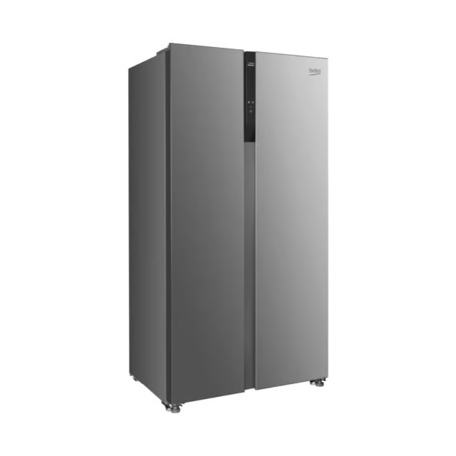 Beko ASL1532PX Freestanding Frost Free American Style Fridge Freezer with Fast Freeze - Brushed Steel