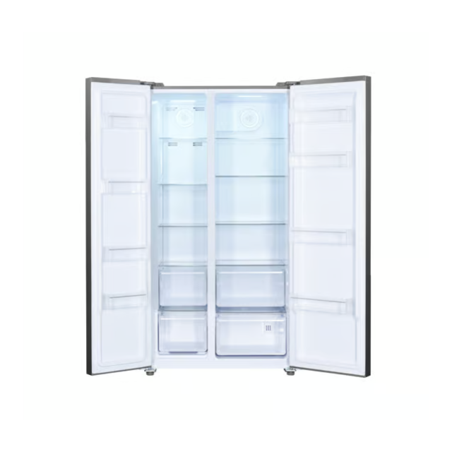 Beko ASL1532PX Freestanding Frost Free American Style Fridge Freezer with Fast Freeze - Brushed Steel