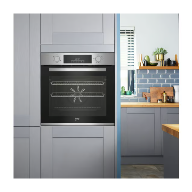 Beko BBAIF22300X 60cm Built-In Single Fan Oven with AeroPerfect™ - Stainless Steel
