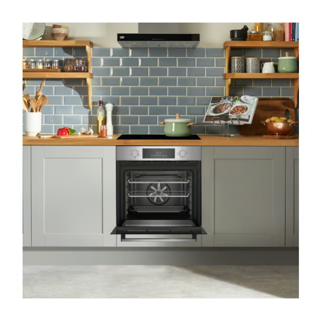 Beko BBAIF22300X 60cm Built-In Single Fan Oven with AeroPerfect™ - Stainless Steel