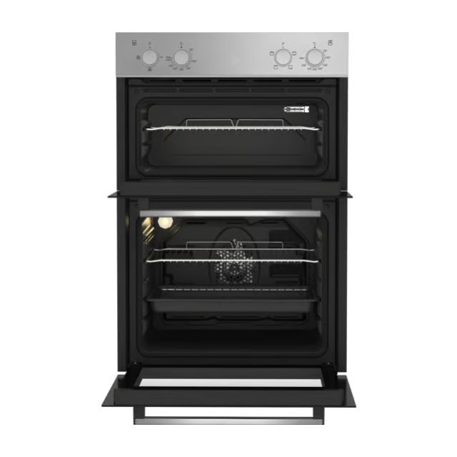 Beko BBXDF21000S 90cm Built-In Double Fan Oven with Easy Grip Knobs - Silver