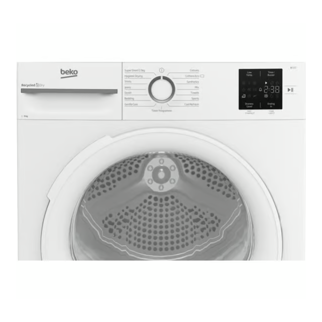 Beko BM3T3922W Freestanding 9kg Heat Pump Tumble Dryer - White