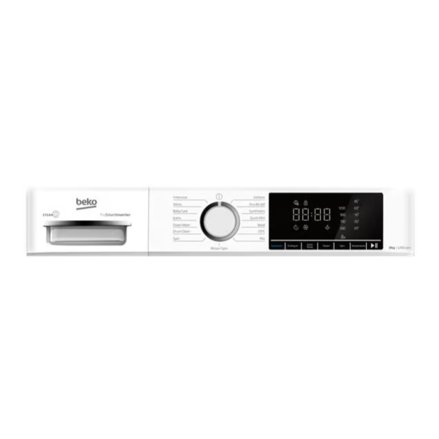 Beko BW1O3821W Freestanding 8kg 1200rpm Washing Machine with ProSmart™ Inverter Motor - White