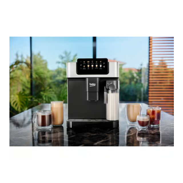 Beko CEG7304X CaffeExperto Bean To Cup Coffee Machine with Integrated Milk Jug - Silver
