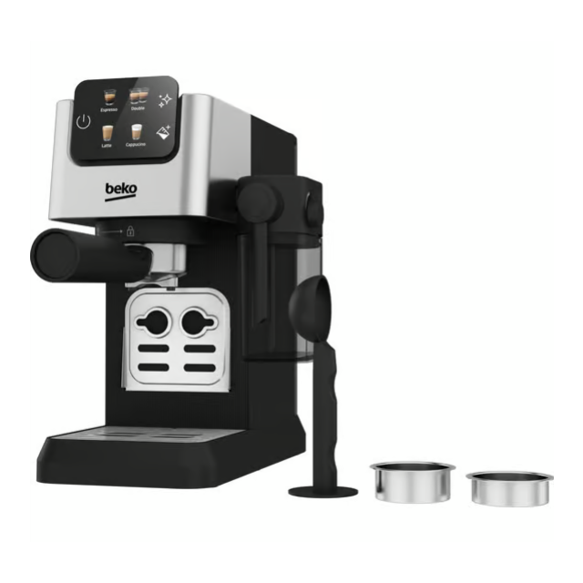 Beko CEP5304X CaffeExperto Semi Automatic Espresso Coffee Machine with Integrated Milk Jug - Silver