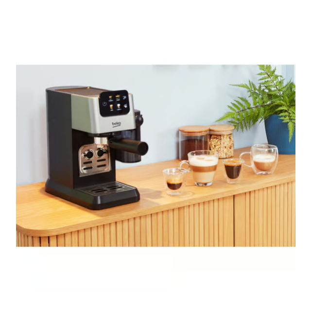 Beko CEP5304X CaffeExperto Semi Automatic Espresso Coffee Machine with Integrated Milk Jug - Silver