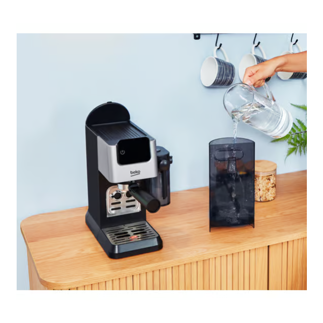 Beko CEP5304X CaffeExperto Semi Automatic Espresso Coffee Machine with Integrated Milk Jug - Silver