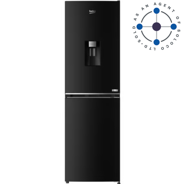 Beko CNE4581DVB Freestanding Total No Frost Fridge Freezer with Water Dispenser - Black