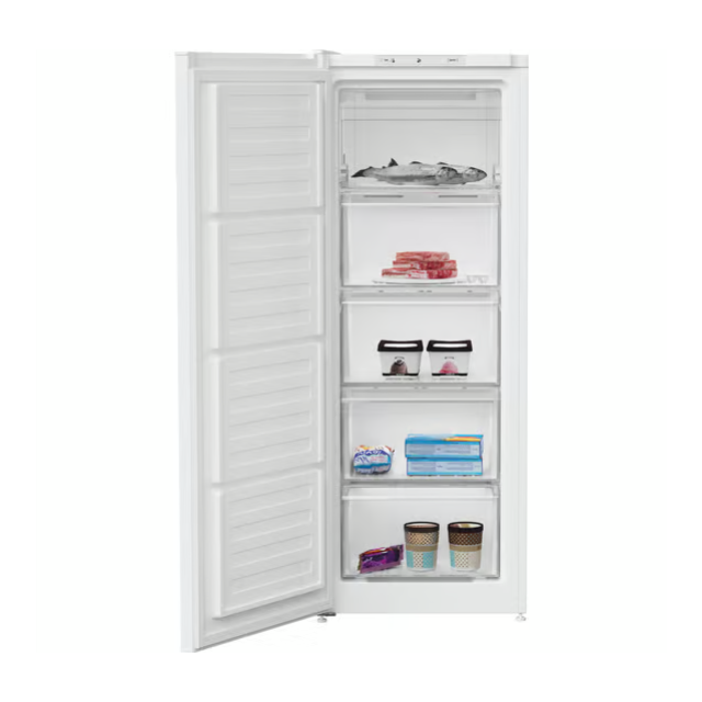 Beko FNE4545W Freestanding Tall Frost Free Freezer with Freezer Guard - White