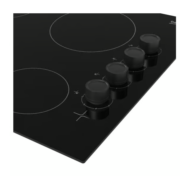 Beko HIC64102 60cm Ceramic Hob with Side Knob Controls - Black