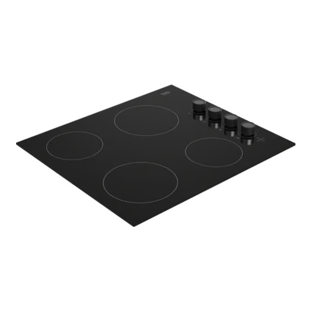 Beko HIC64102 60cm Ceramic Hob with Side Knob Controls - Black