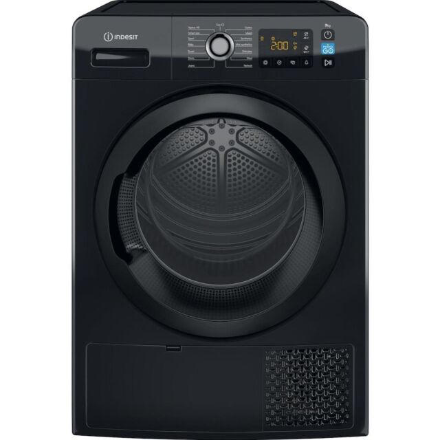 Indesit YT M11 92B X UK 9kg Freestanding Heat Pump Tumble Dryer - Black