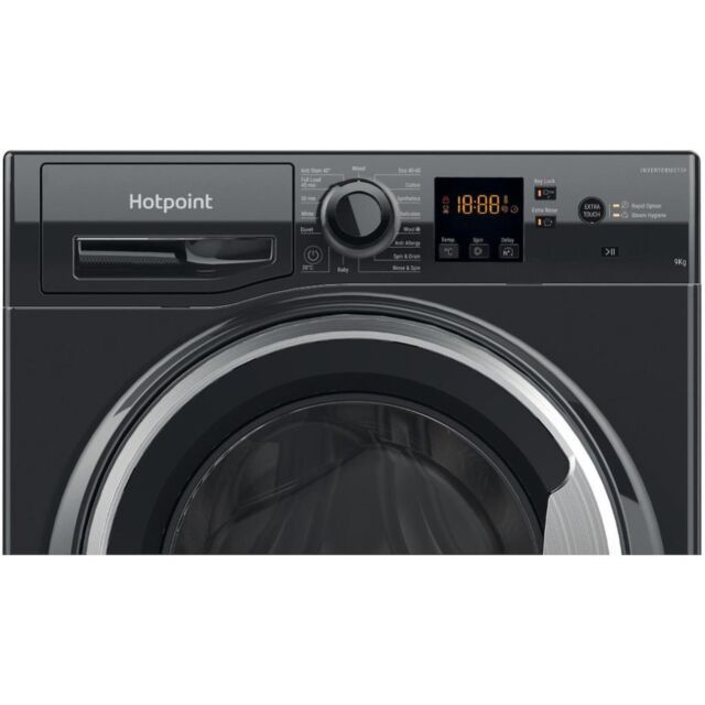Hotpoint NSWF 946 BS UK Anti-Stain 8kg 1400rpm Washing Machine - Black