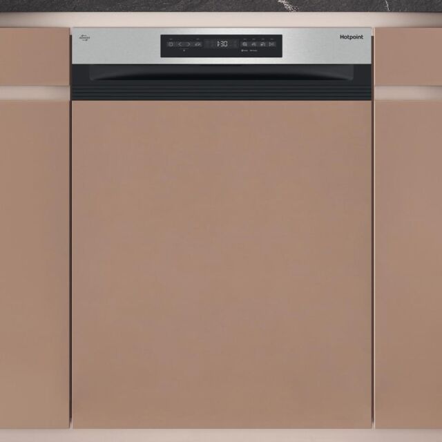 Hotpoint H5PC15M6UK 60cm Semi-Integrated Dishwasher - Stainless Steel