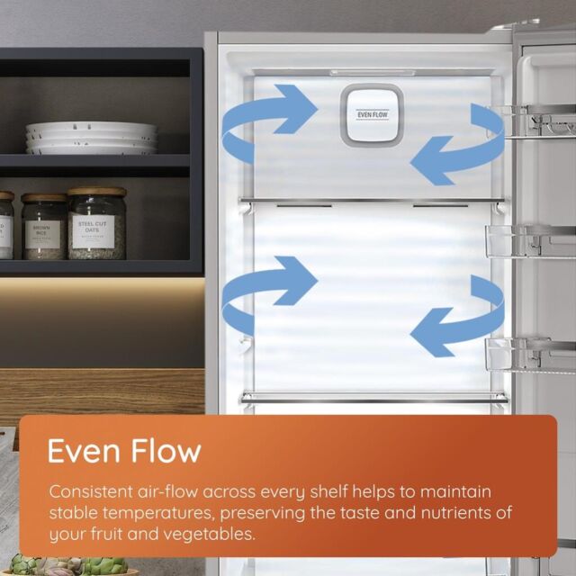 Hotpoint HPK26403XBR5UK Freestanding Dual No Frost 70/30 Fridge Freezer with Even Flow
