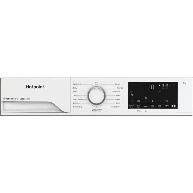 Hotpoint CHSD82MWWUK 8kg Heat Pump Tumble Dryer with Pet Hair Care