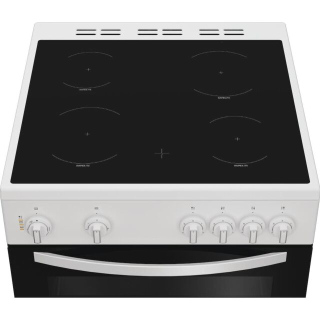 Indesit ITE6VMW Freestanding 60cm Electric Cooker with Ceramic Hob