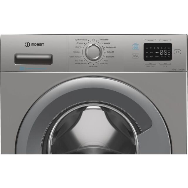 Indesit Push&Go IP 1046S PUSH&GO UK 10kg Washing Machine - Silver
