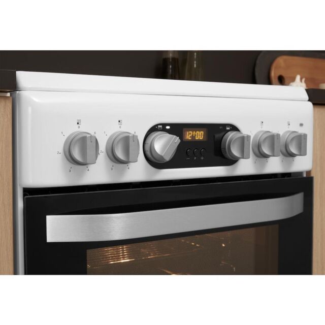 Hotpoint HD5V93CCW/UK Electric Freestanding Double Cooker - White