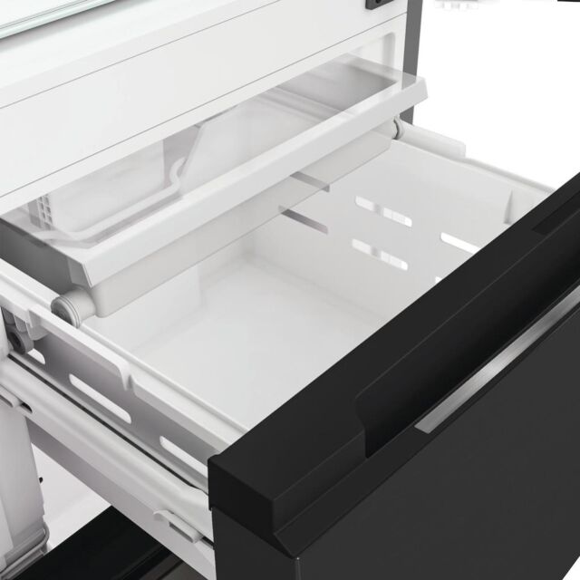 Whirlpool WHKF 6352 XBR5UK Dual No Frost 3 Door Fridge Freezer with 6th Sense - Dark Inox