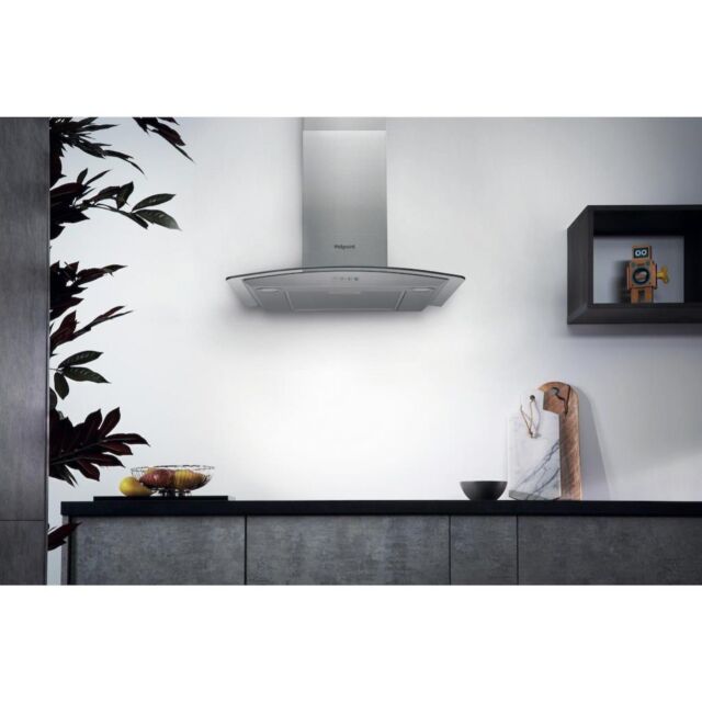 Hotpoint PHGC6.4 FLMX 60cm Chimney Cooker Hood - Stainless Steel
