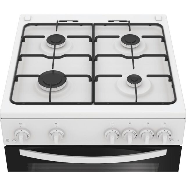 Indesit IDG6GW Freestanding 60cm Gas Double Cooker - White