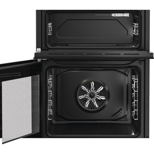 Hotpoint HDE6VDB1 60cm Freestanding Electric Double Oven Cooker with Multiflow