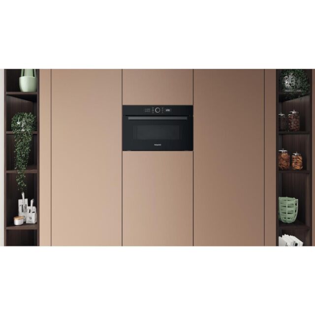Hotpoint HMD44MBUK Built-In Microwave Oven and Grill - Black