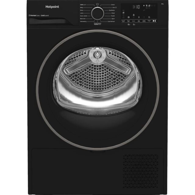 Hotpoint CHSD82MBBUK 8kg Heat Pump Tumble Dryer with Pet Hair Care