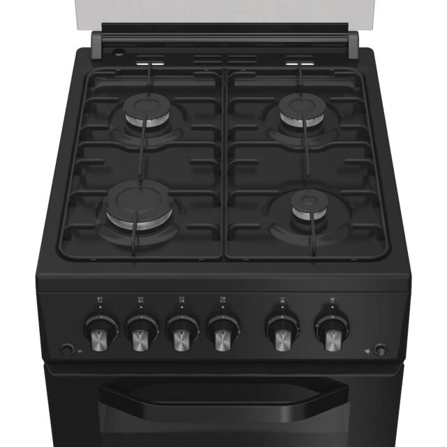 Hotpoint HDG5GCB Freestanding 50cm Gas Double Cooker - Black
